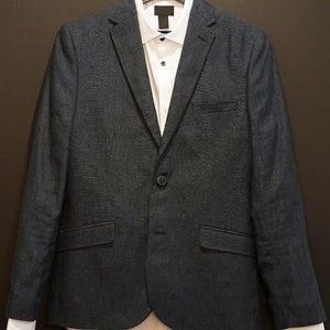 H&M Linen Navy Blazer
